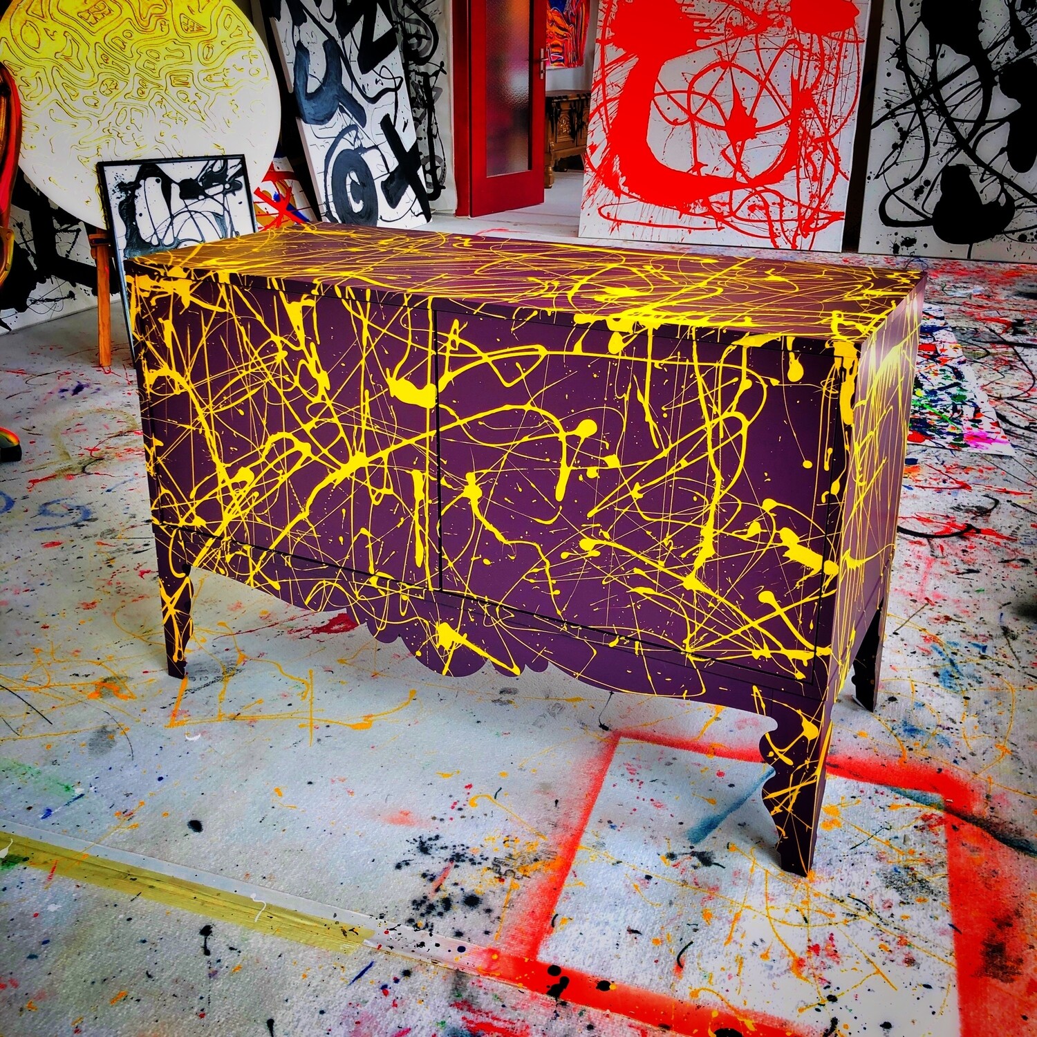 Jackson Pollock Sideboard - BuBu Collection