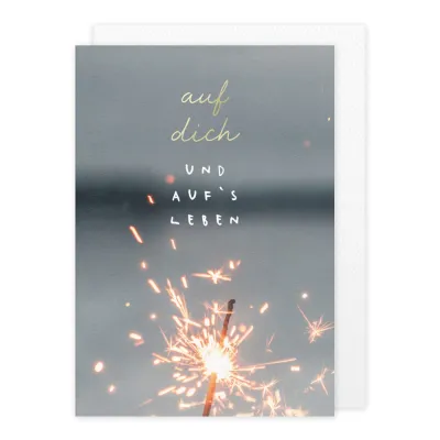 Karte "Auf dich und aufs Leben"