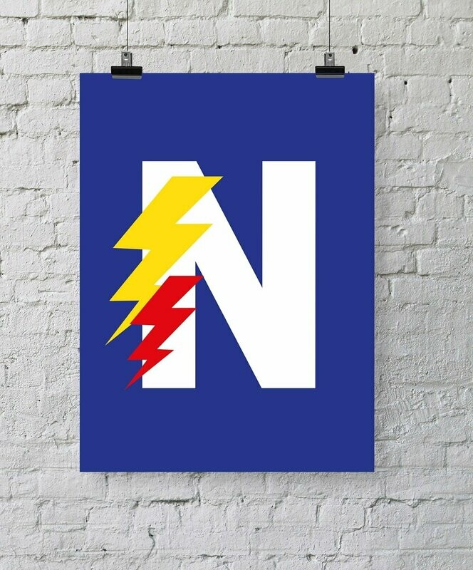 N Lightning Prints by Katie Gillard