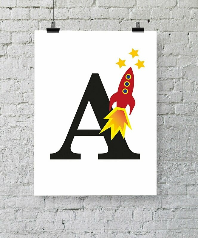 A Rocket Print by Katie Gillard