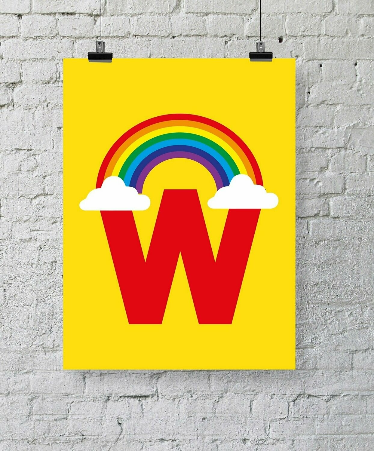 W Rainbow Print by Katie Gillard