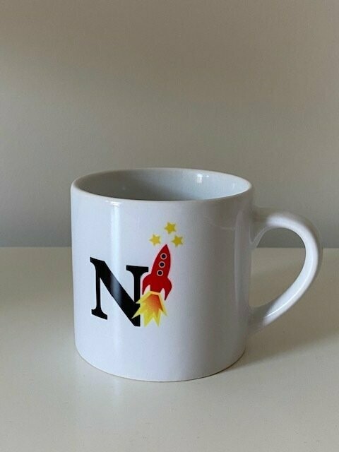 Child's 6 oz Initial Mug (personalise with initial of your choice) - Design by Katie Gillard
