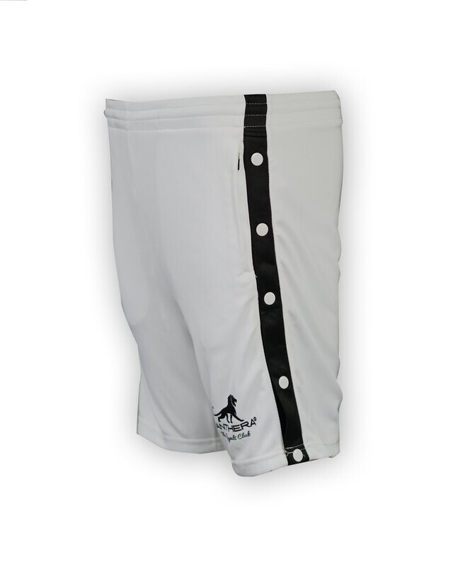 gray button detailing shorts