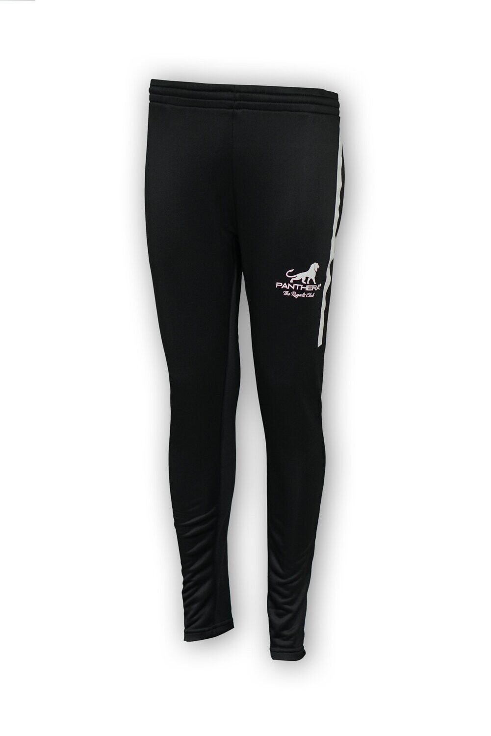 PANTHERA TERRY TROUSER 100% POLYESTER TERRY (100% DRY FIT) REVERSE ZIPPER, WIDE STRIPE, FLAT FIT BOTTOM.