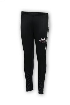PANTHERA TERRY TROUSER 100% POLYESTER TERRY (100% DRY FIT) REVERSE ZIPPER, WIDE STRIPE, FLAT FIT BOTTOM.