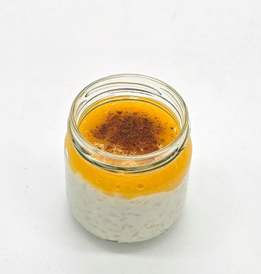 veganer Kokosmilchreis mit Mangopüree
