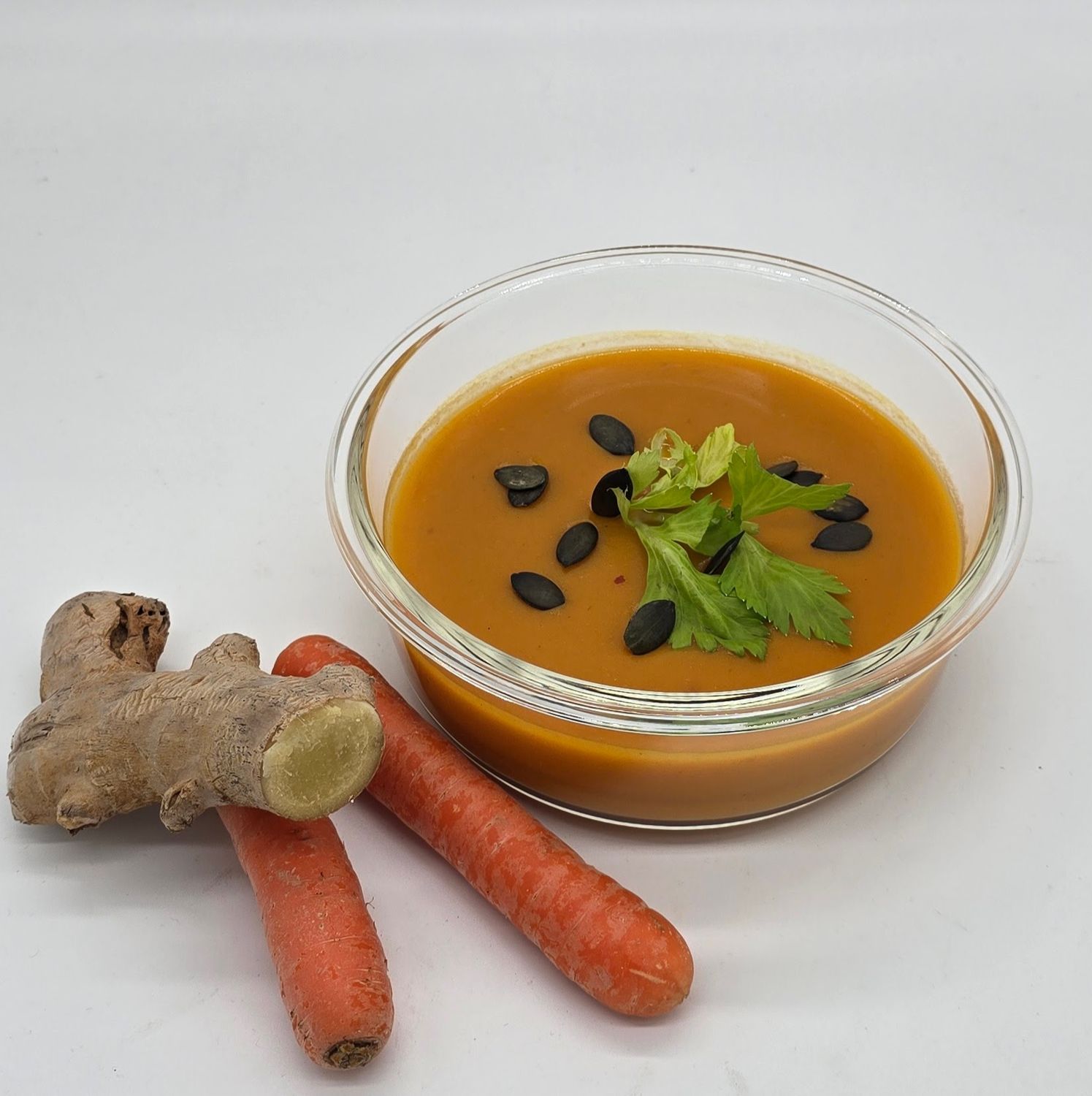 Pikante Möhren-Ingwer-Suppe