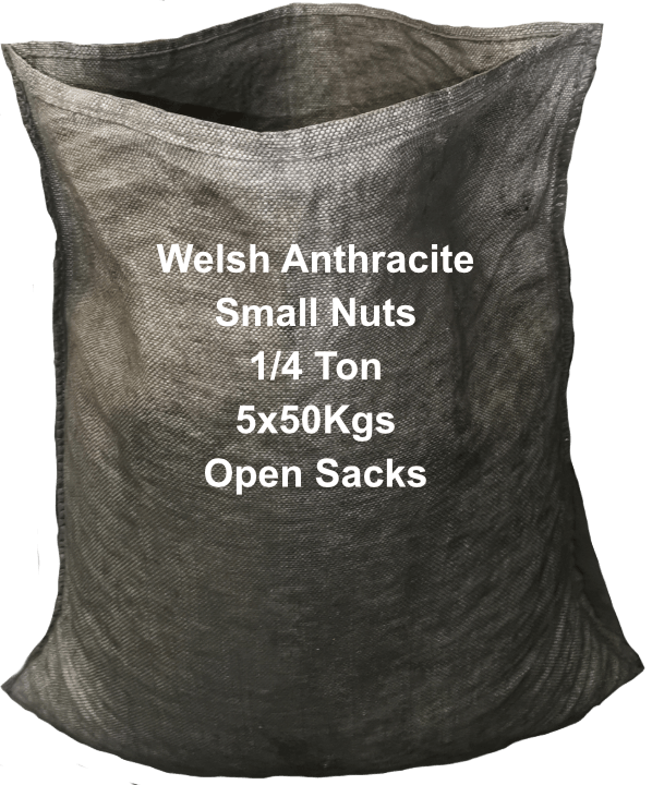 Welsh Anthracite Small Nuts Quarter Tonne 5x50kgs Open Sacks.