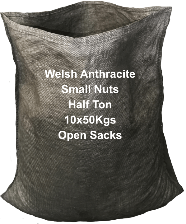 Welsh Anthracite Small Nuts Half Tonne 10x50kgs Open Sacks.