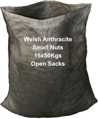Welsh Anthracite Small Nuts 750Kgs 15x50kgs Open Sacks.