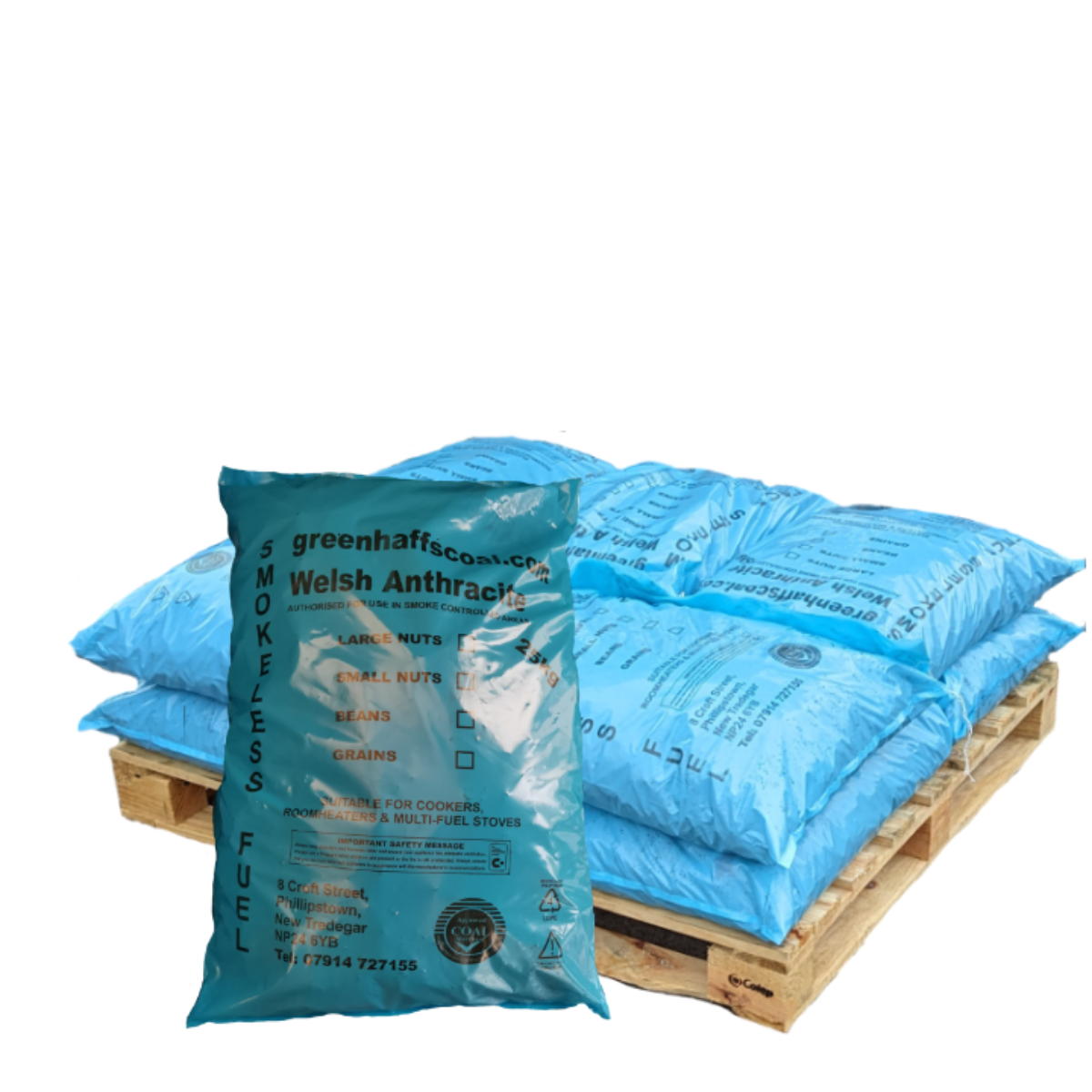 Welsh Anthracite Large Nuts 1/4 Tonne 10x25kgs