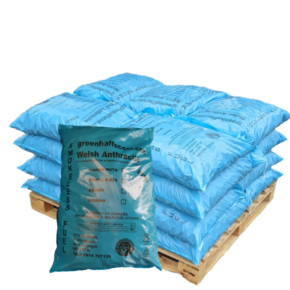 Welsh Anthracite Large Nuts 1/2 Tonne 20x25kgs