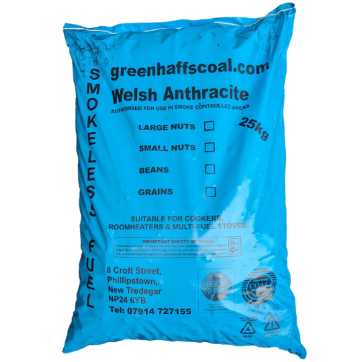 Welsh Anthracite Large Nuts 750kgs 30x25kgs