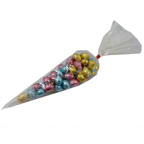 Tipzakje paaseitjes assorti met praliné vulling -  250gr
