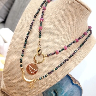 Ruby zoisite  necklaces 