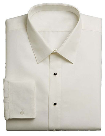 Ivory Non-Pleated Laydown-Ike Behar