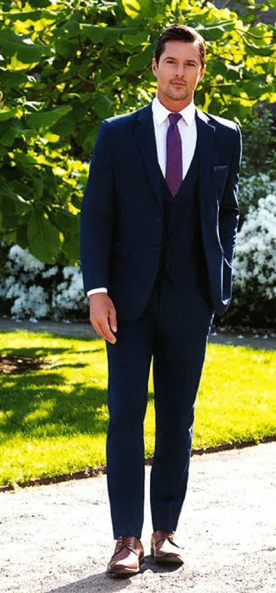 Navy Stretch Suit-Mark of Distinction