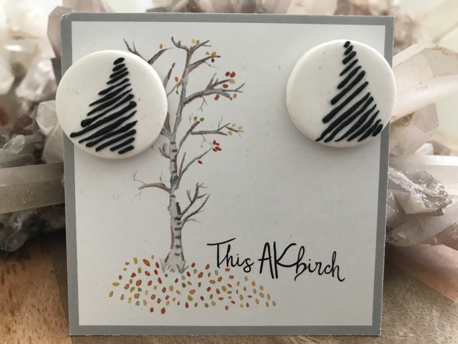 Fir Tree Stud Earrings - Made in AK Fir Tree Stud Earrings - Made in AK
