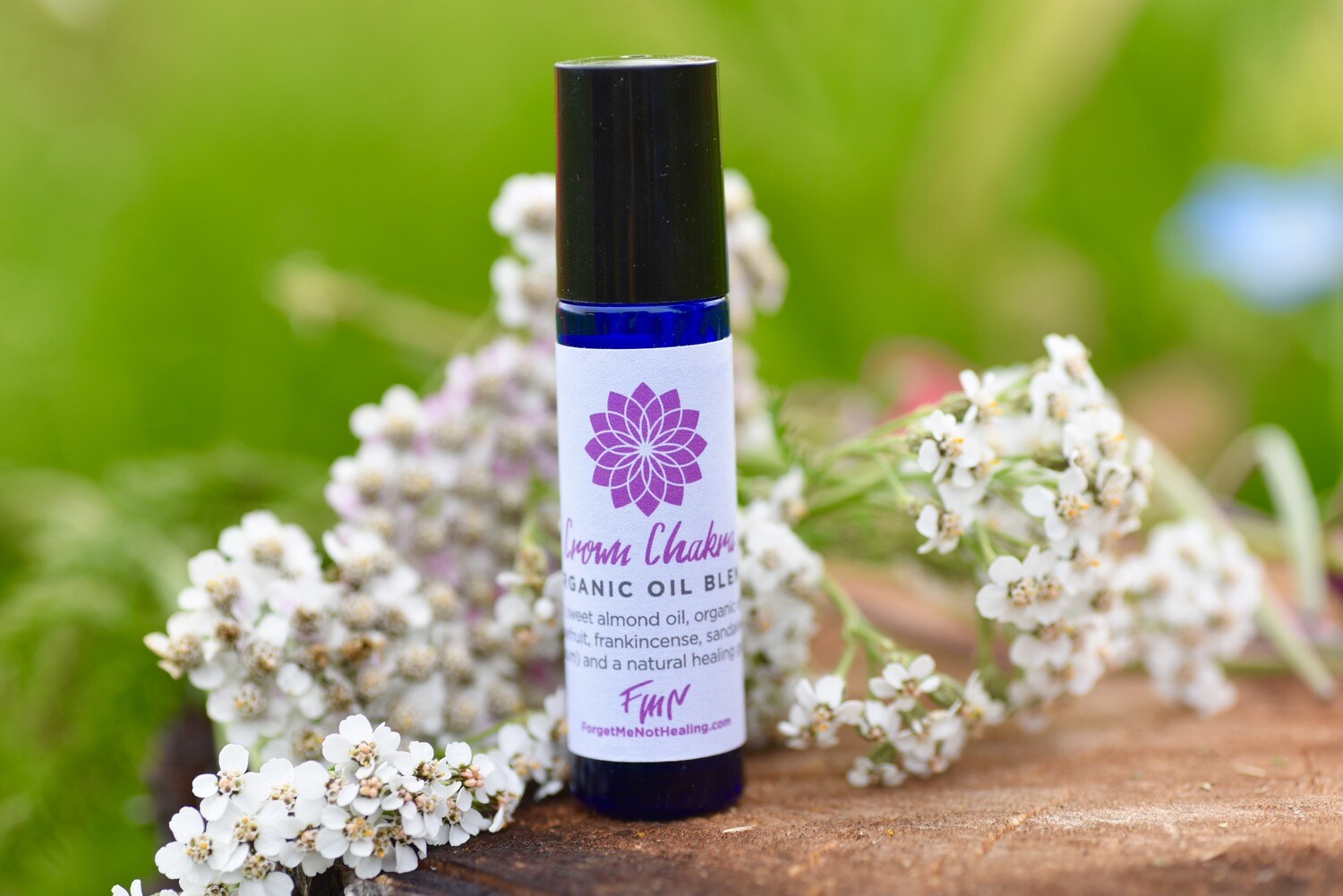 Crown Chakra Organic Oil Blend - Amethyst infused Crown Chakra Organic Oil Blend - Amethyst infused