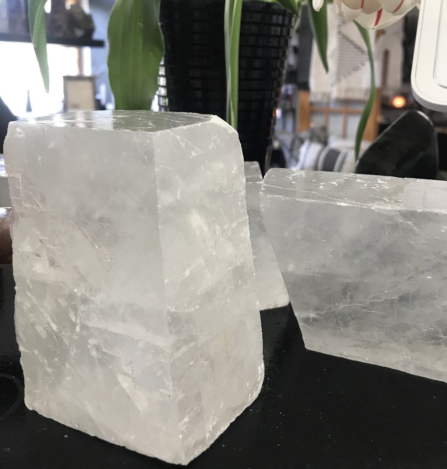White Optical Calcite Cube (Large) White Optical Calcite Cube (Large)