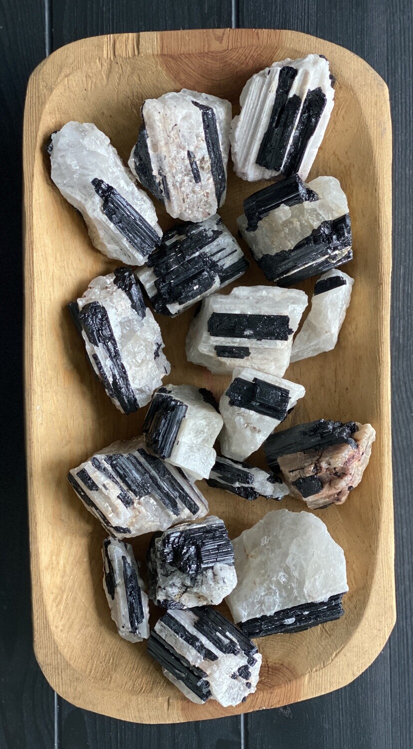 Tourmalinated Quartz - raw Tourmalinated Quartz - raw