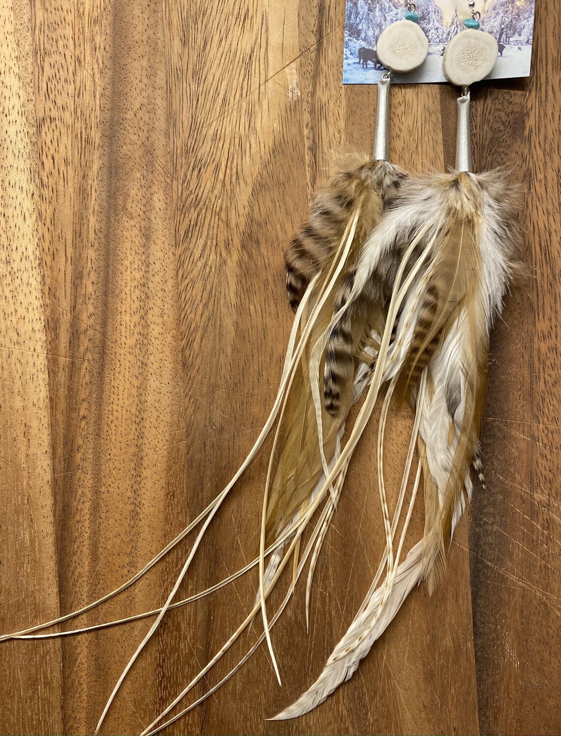 Ursa Minor Antler and Feather Earrings Ursa Minor Antler and Feather Earrings
