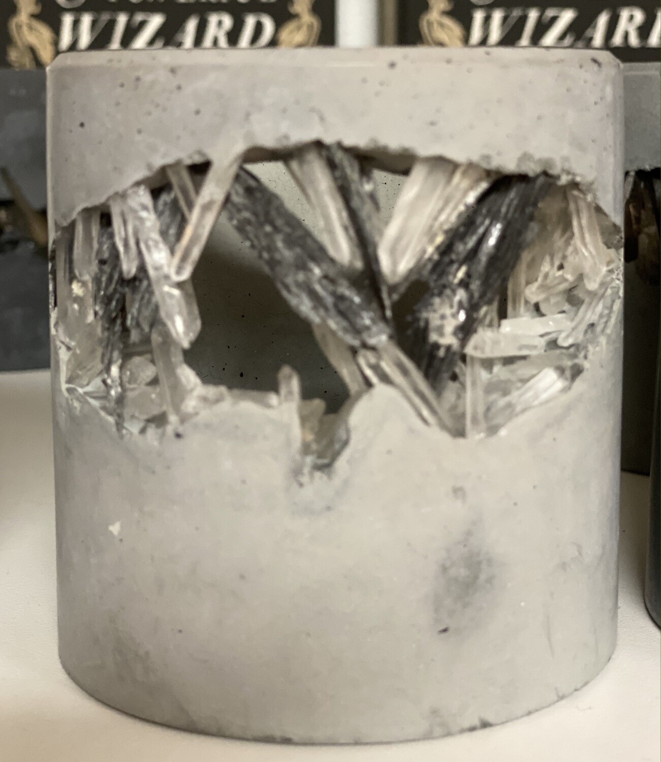 S|P Crystal Infused Concrete Votive Vessel S|P Crystal Infused Concrete Votive Vessel