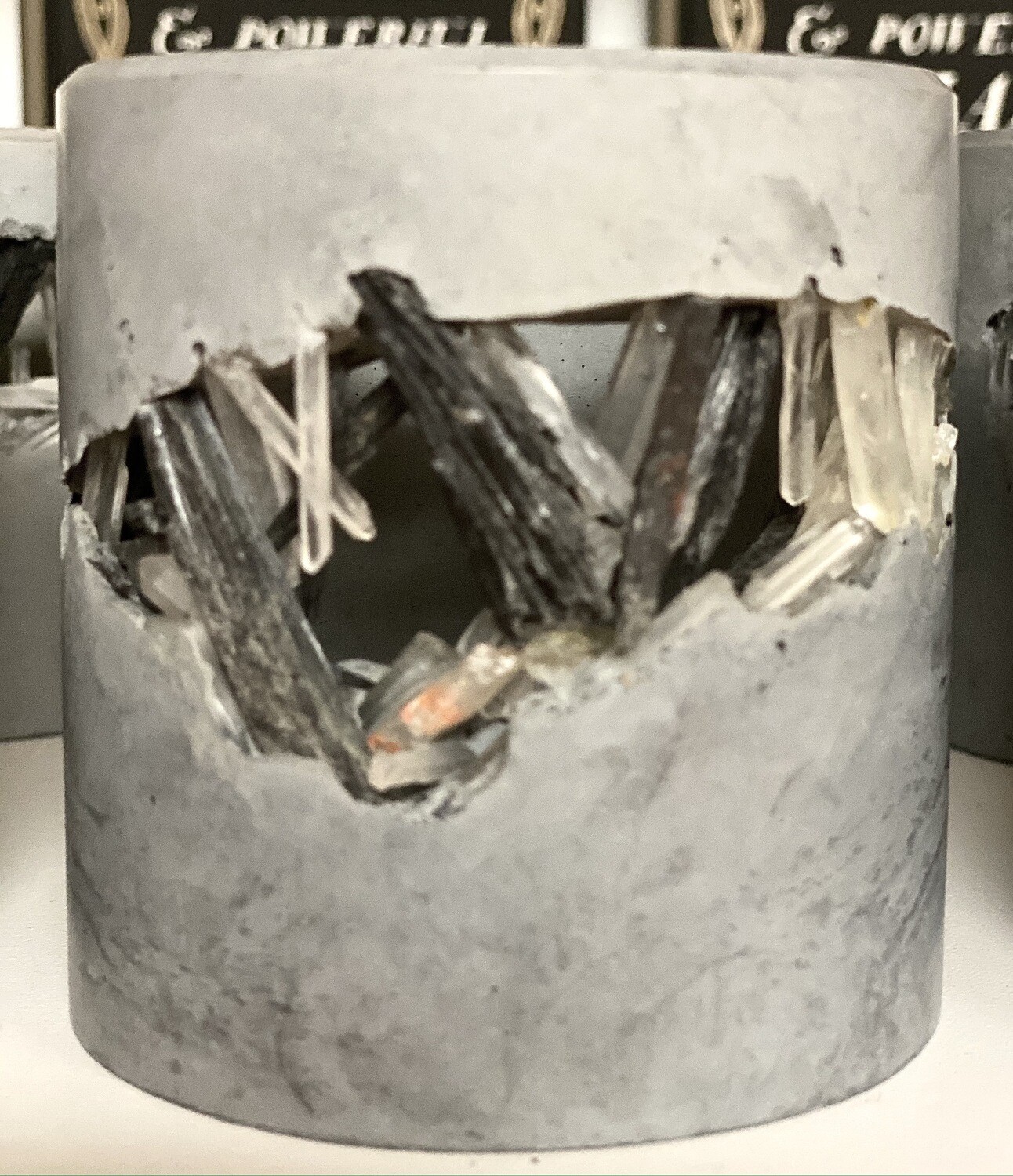 S|P Crystal Infused Concrete Votive Vessel S|P Crystal Infused Concrete Votive Vessel