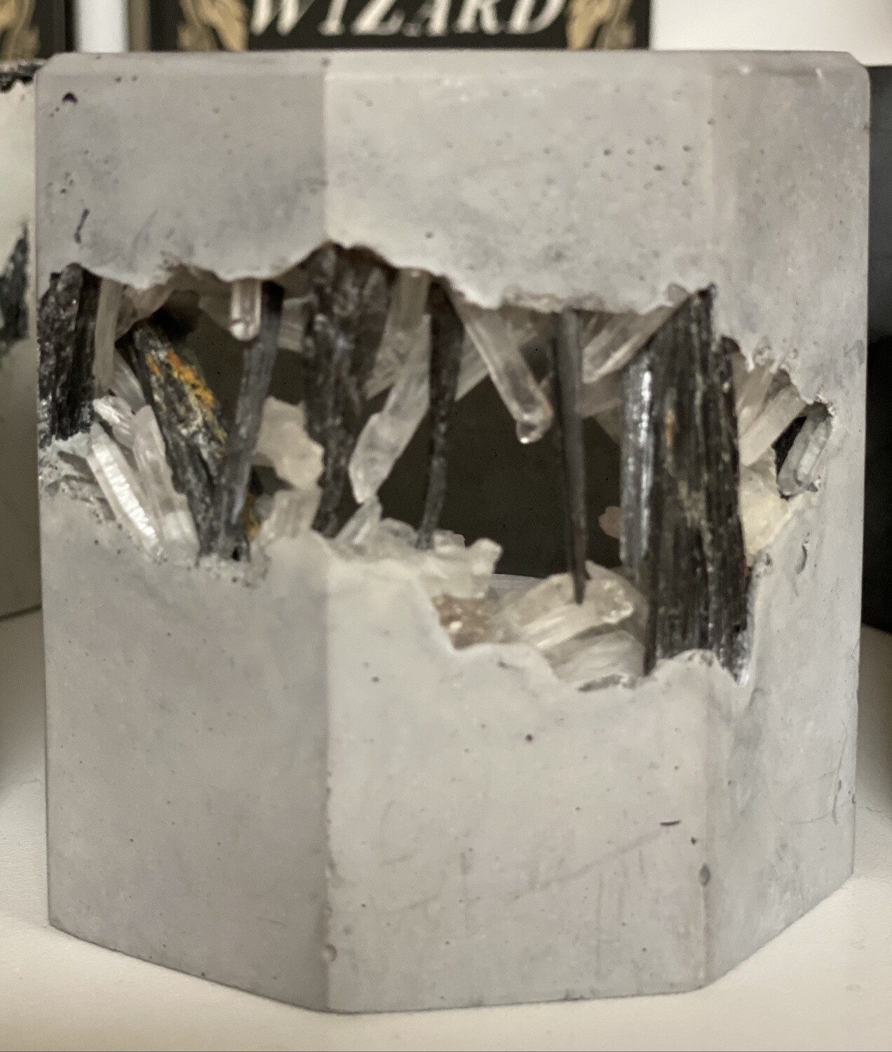 S|P Crystal Infused Concrete Votive Vessel S|P Crystal Infused Concrete Votive Vessel