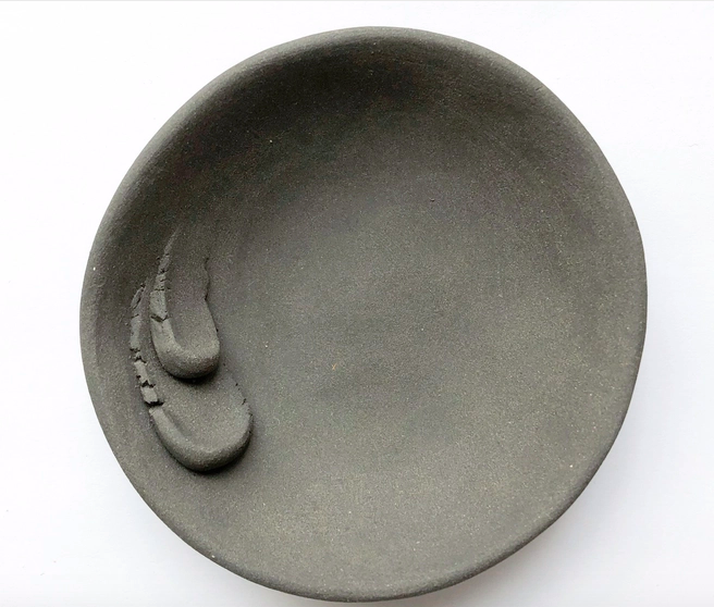 Black Porcelain Trinket Dish Black Porcelain Trinket Dish