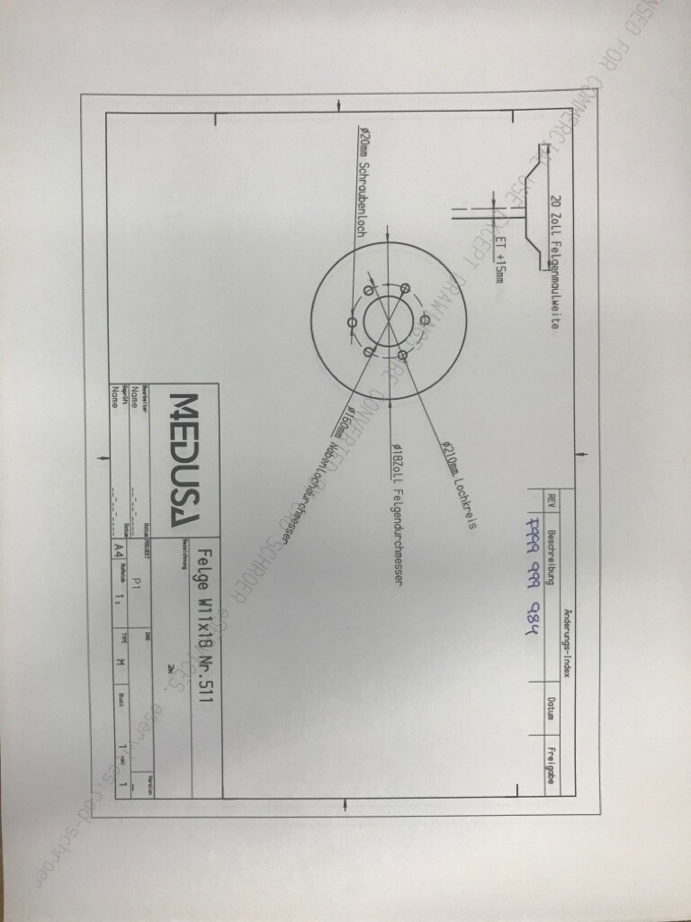 Felge W11x18 Felge W11x18