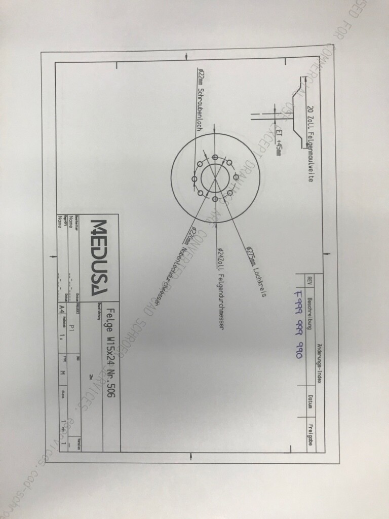 Felge W15x24 Felge W15x24