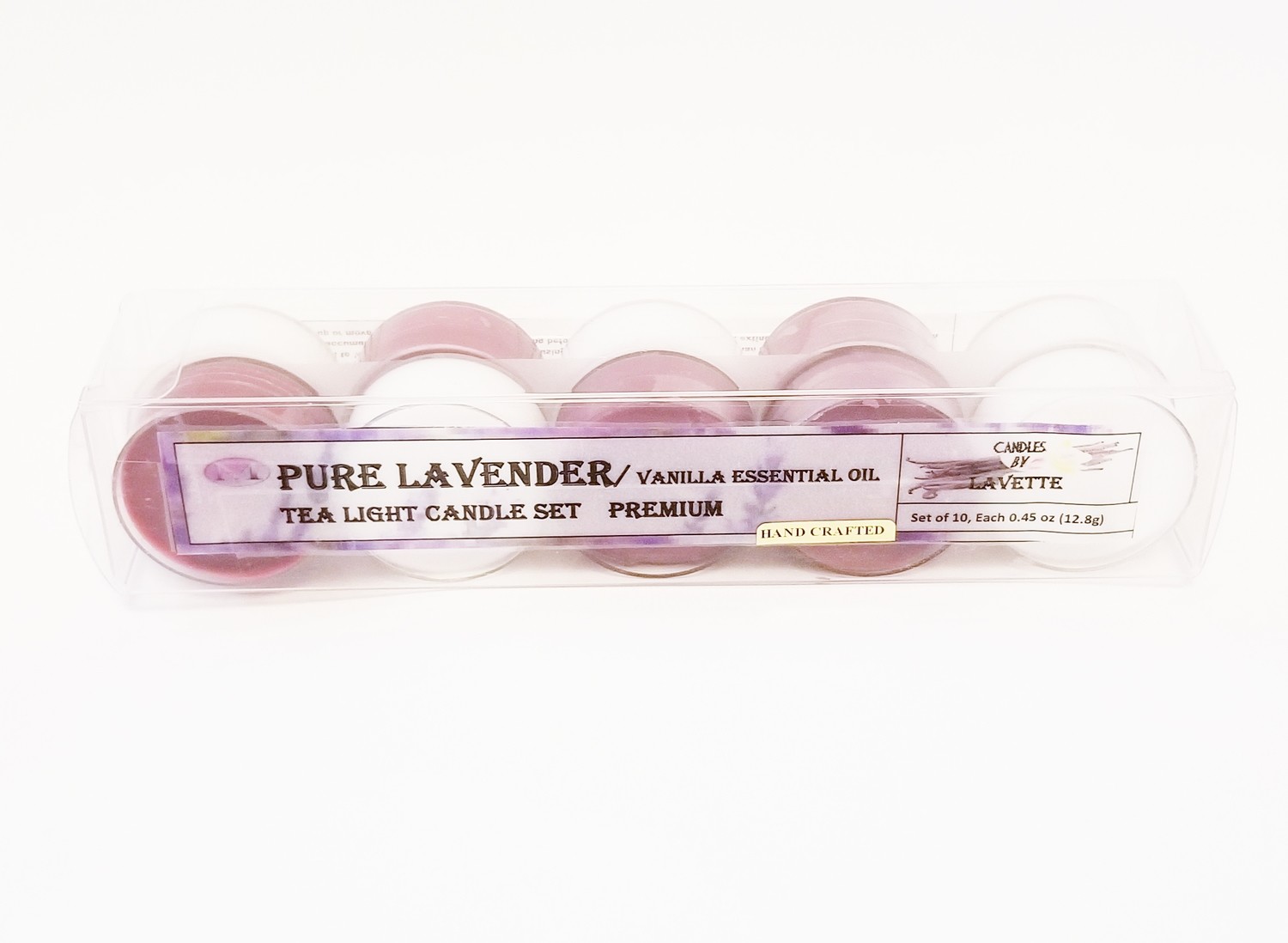 Bulgarian Lavender Vanilla essential oil Tea light set Bulgarian Lavender Vanilla essential oil Tea light set