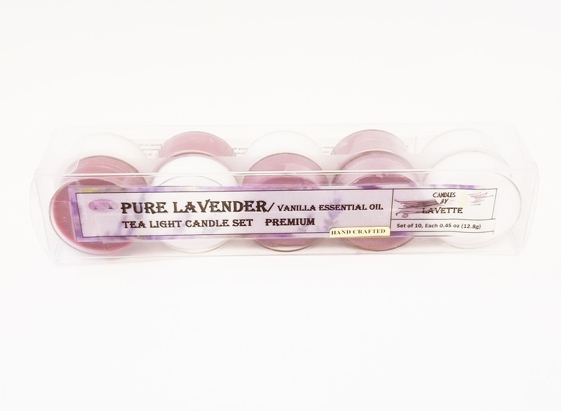Bulgarian Lavender Vanilla essential oil Tea light  set