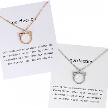 Purrfection Necklace Silver or Gold