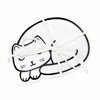 Ceramic Sleepy Cat Coaster (Each)