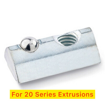 Spring T Nut for 20 Series Aluminium Extrusions