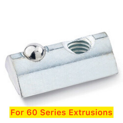 Spring T Nut for 60 Series Aluminium Extrusions