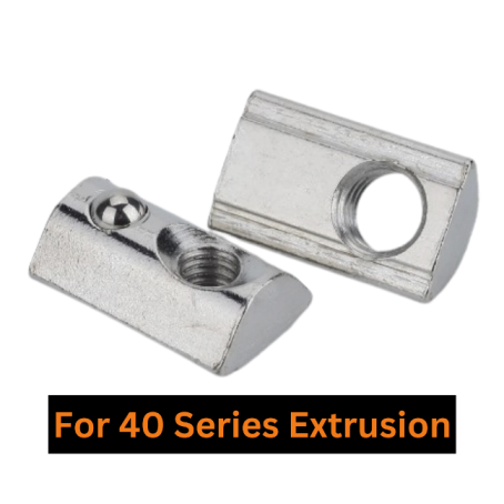 Spring T Nut for 40 Series Aluminium Extrusions