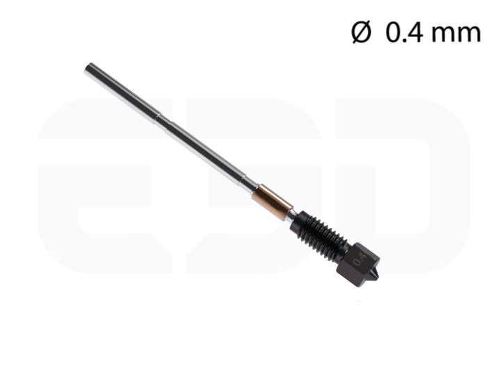 E3D Prusa Nozzle: High Flow ObXidian™, Select  Nozzle Dia: 0.4mm