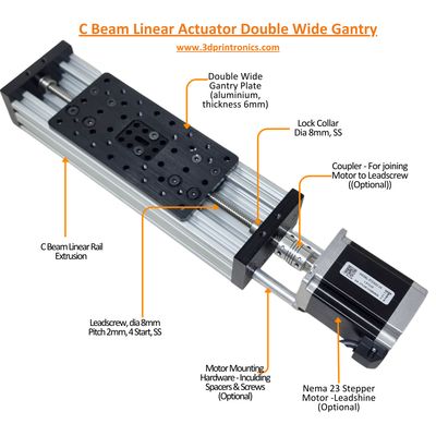 C Beam Linear Actuator Double Wide Gantry