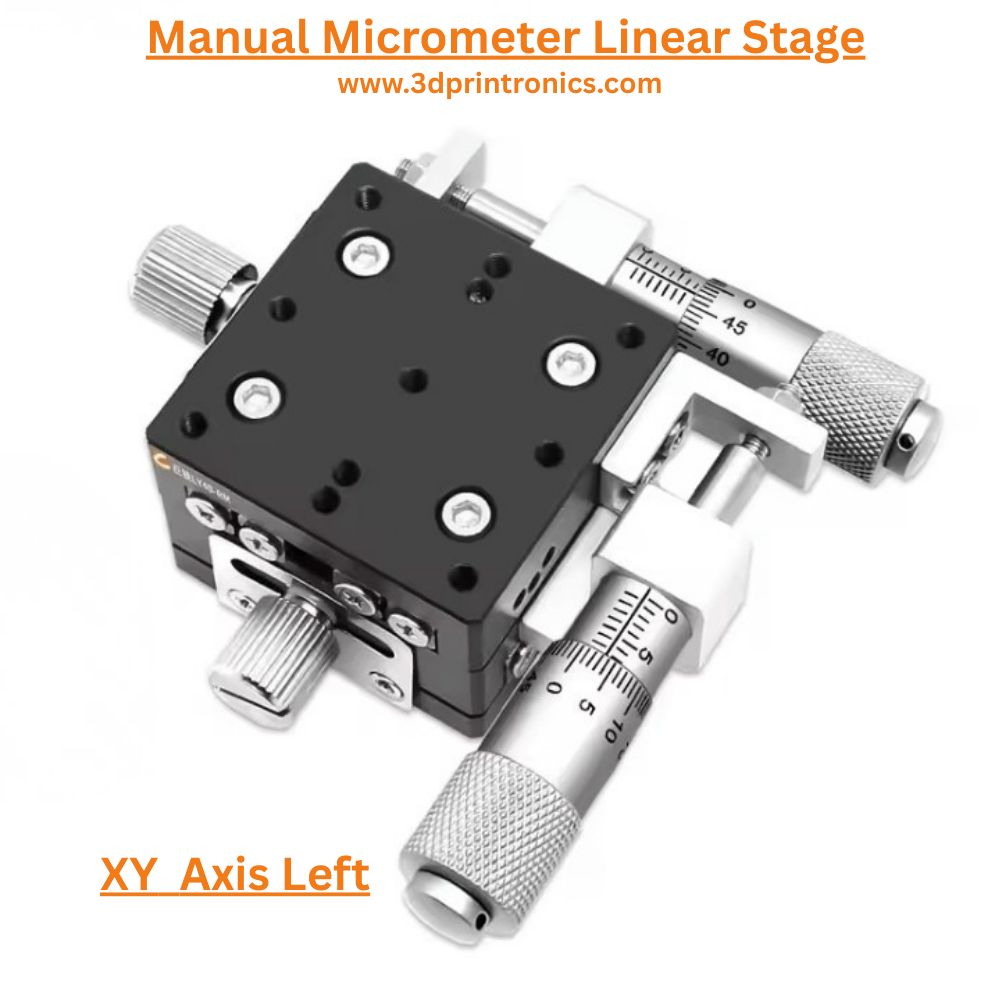 Manual Micrometer Linear Stage, Select Guide Length: 40mm, Select Configuration: XY Axis - Left