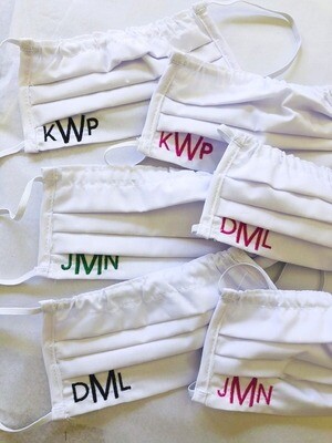 Corporate MONOGRAMMED WHITE Face Mask Corporate MONOGRAMMED WHITE Face Mask
