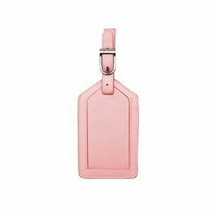 Leather Luggage Tag, Luggage Tag Color: Pastel Pink