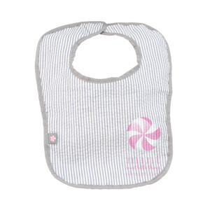 Seersucker Bib, Pattern: Grey