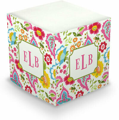 Bright Floral Memo Cube