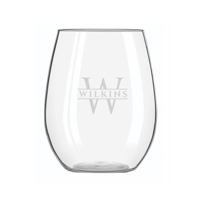 Acrylic Stemless Wine Glass Set