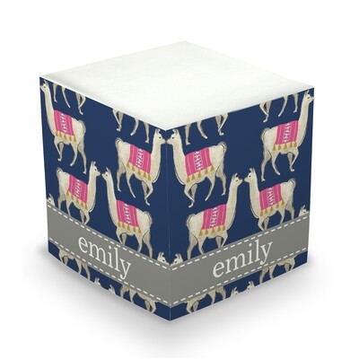 Llama Navy Memo Cube
