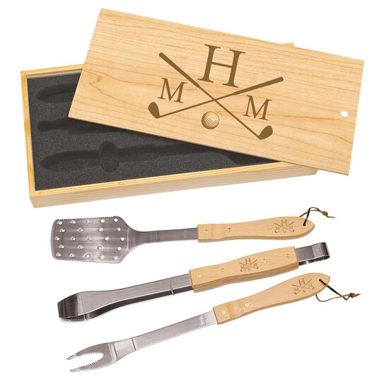Wooden Grill Set