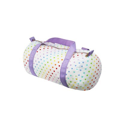Seersucker Heart Medium Duffel
